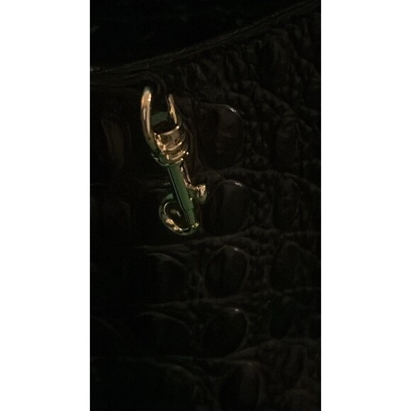 BRAHMIN CAYSON BLACK MELBOURNE LEATHER SMALL HOBO SHOULDER BAG Croc Embossed - Picture 5 of 14